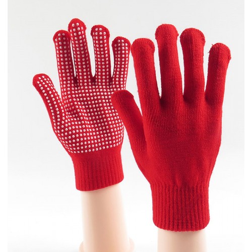 Autumn and winter ladies Girls figure skating gloves non-slip five-finger knitted woolen outdoor motorcycle bike riding gloves student warm gloves